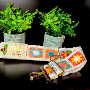 Colorful Embroidered Purse Strap